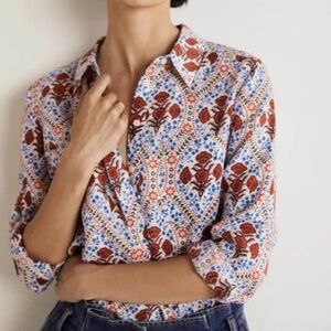 Boden Women’s Poppy Bloom Linen Button Down